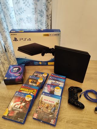 Play Station 4 500gb y 10 juegos