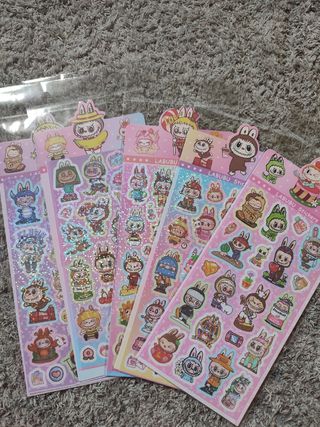 Pegatinas labubu 5 unidades