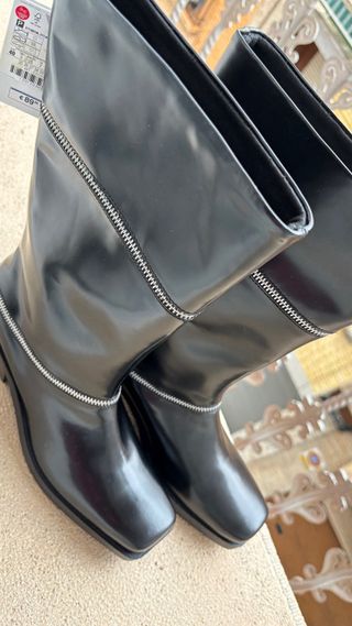 Botas piel zara