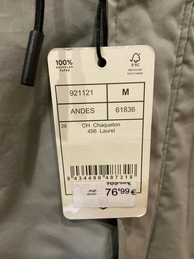 Abrigo Parka Boston. Talla M