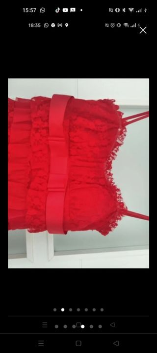 Traje rojo charlestón 