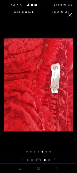 Traje rojo charlestón 