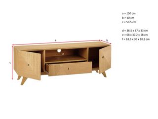 Mueble de TV de madera de Roble