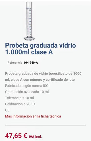 Probetas 1000 ml.