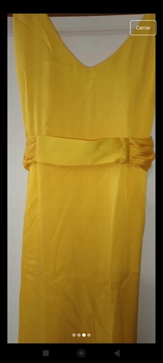 Vestido de fiesta largo amarillo