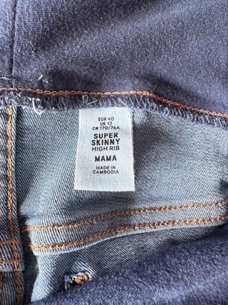 Pantalones vaqueros premamá