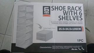 Scarpiera richiudibile bianca nuova plastica