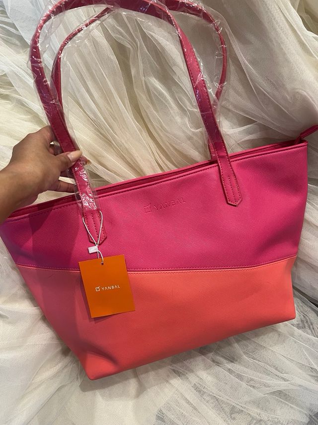 Bolso fucsia/naranja