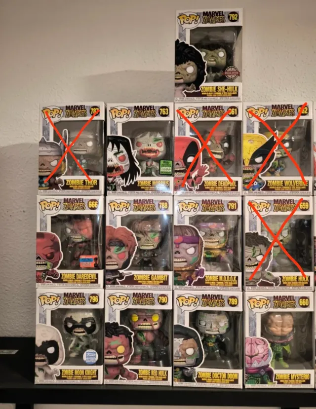 Colección Marvel zombies funko pop