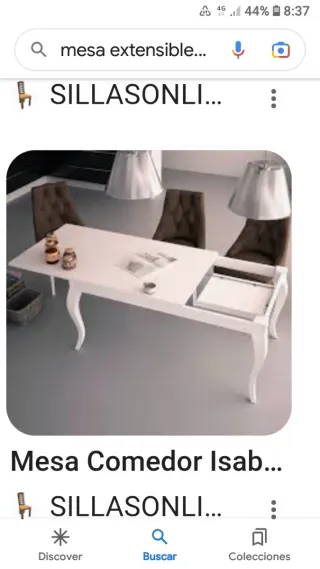 Mesa y sillas extensible