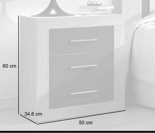 Dormitorio: 2 mesitas cabecero sinfonier