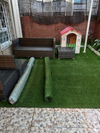 Césped artificial para terraza/jardín 4 m2 aprox
