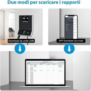 NGTeco WIFI Rilevazione Presenze W2, ios, android