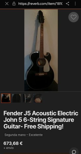 Guitarra electroacustica fender j5+ funda