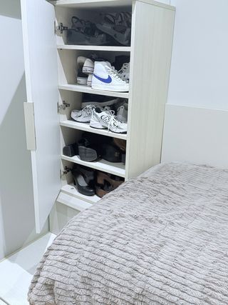 Dormitorio JUVENIL EN COLOR BLANCO HUESO - GRIS