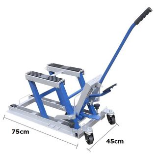 ELEVADOR DE MOTOS CON SOPORTE AL CARTER