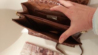 Bolso de mujer, piel, cocodrilo, marton