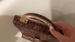 Bolso de mujer, piel, cocodrilo, marton