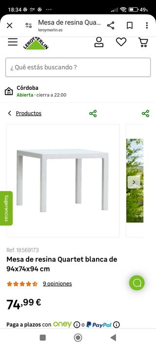 Mesa jardin exterior keter quartet nuevo