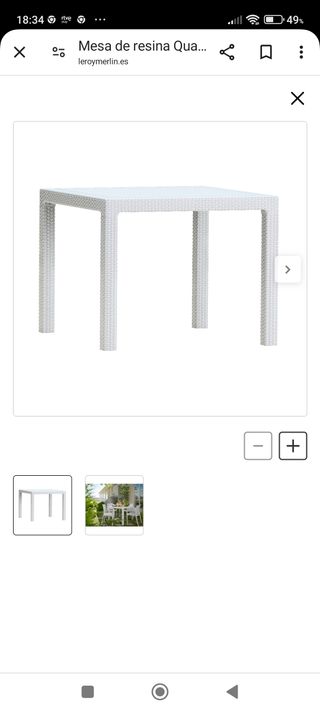 Mesa jardin exterior keter quartet nuevo