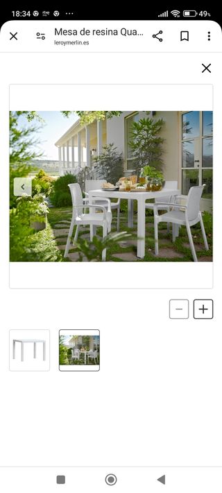 Mesa jardin exterior keter quartet nuevo