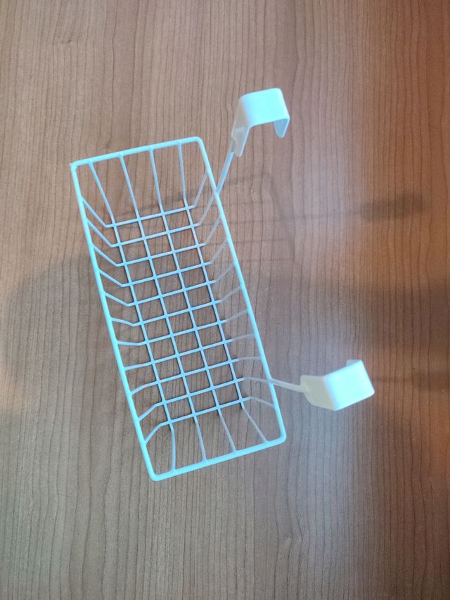Cesta rejilla blanca para colgar