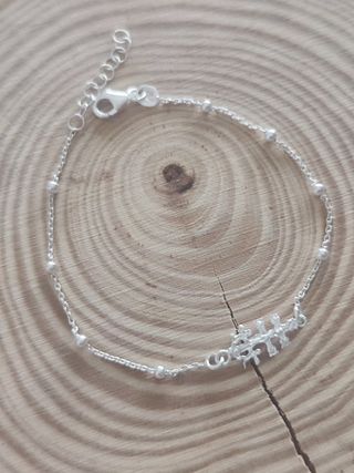 Pulsera cruz de Caravaca plata