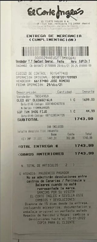 Cambio/Vendo LG OLED 65" 4K SMART TV