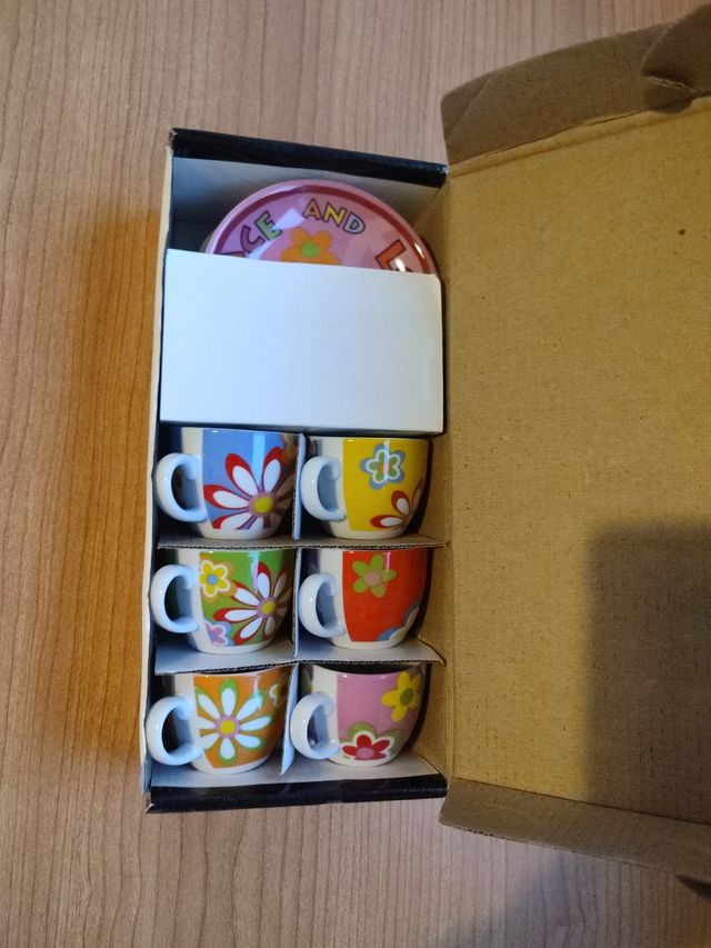 Set de 6 tazas espresso con platos