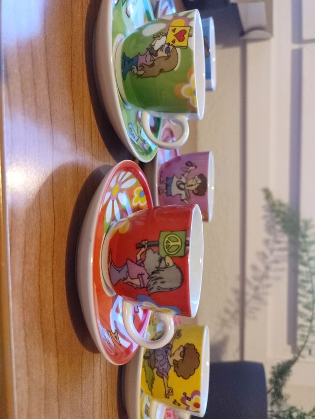 Set de 6 tazas espresso con platos