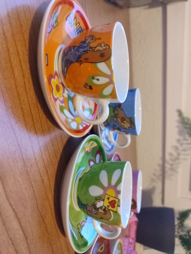 Set de 6 tazas espresso con platos