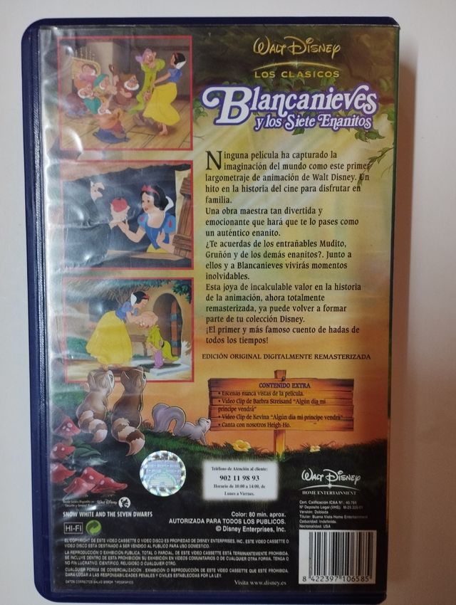 VHS Blancanieves y los siete enanitos