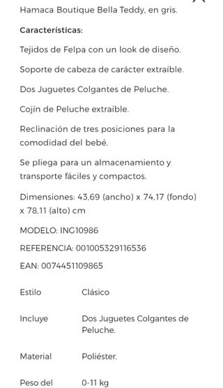 Hamaca bebe ingenuity