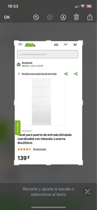 Panel para puerta blanco