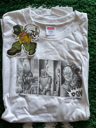 Camiseta Supreme Mister Cartoon Pow tee White