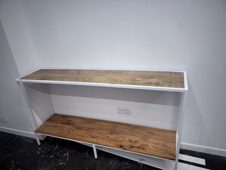 Consola recibidor estanteria madera mostrador