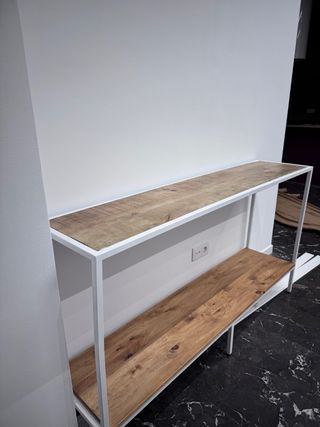 Consola recibidor estanteria madera mostrador