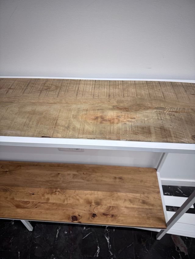 Consola recibidor estanteria madera mostrador