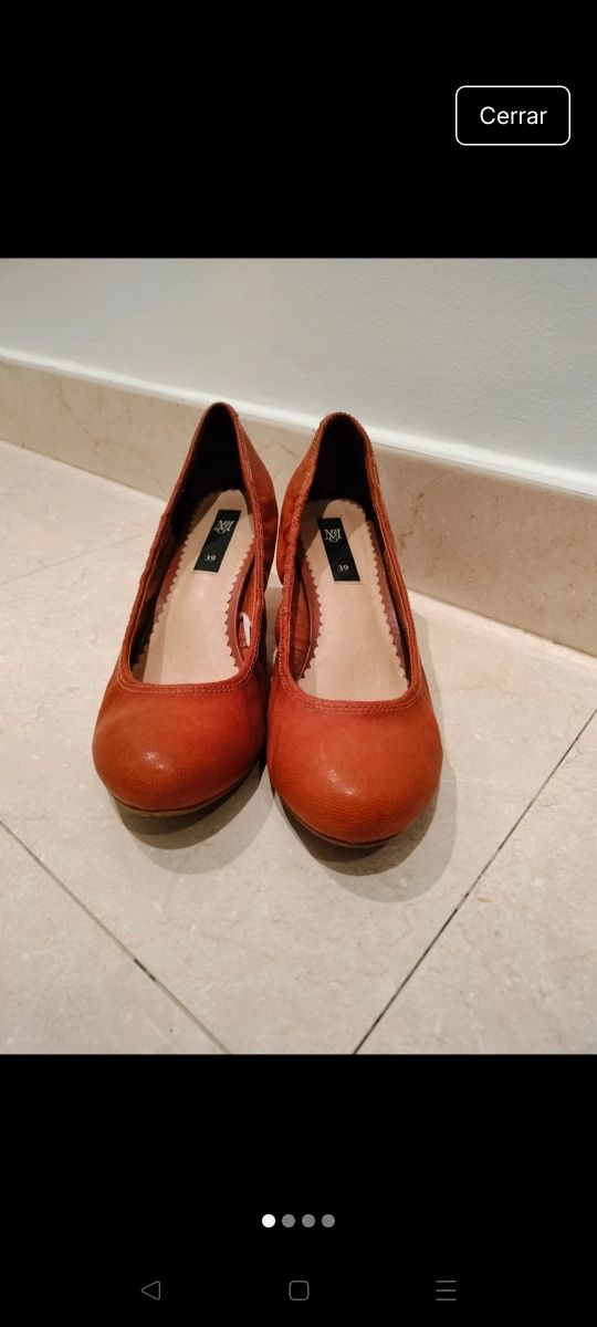 Zapato tacón marrón