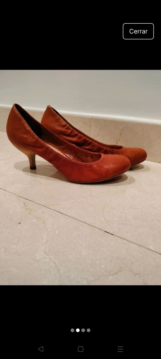 Zapato tacón marrón