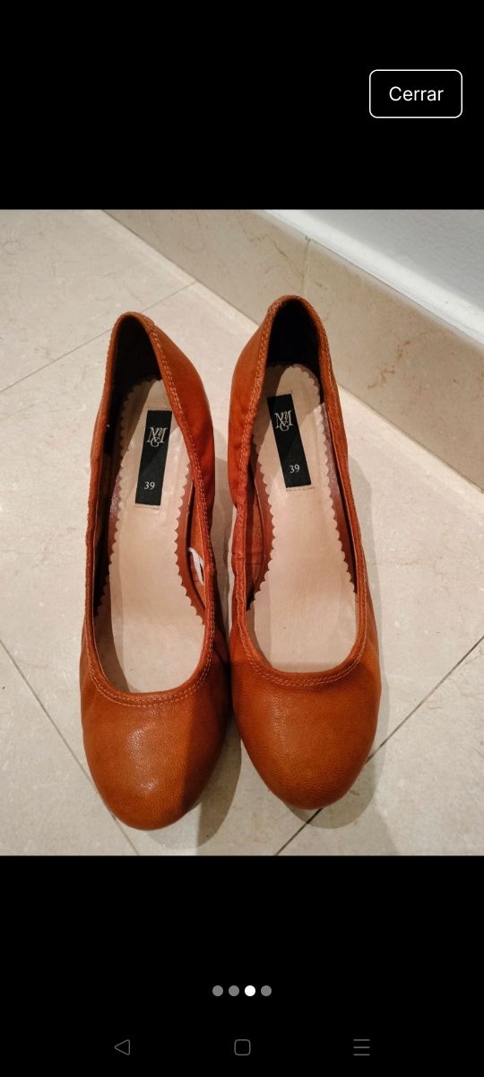 Zapato tacón marrón