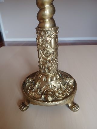 Candelabro Antiguo de Bronce 1880 Capilla Pazo