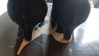 Stivali in pelle scamosciata e pelo n 39