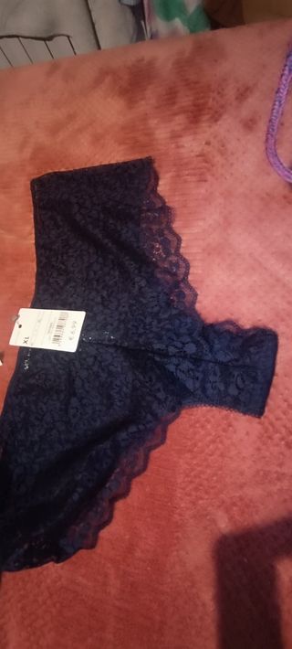 Conjunto encaje azul