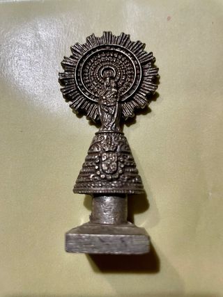 Arte religioso/ pieza plateada virgen del pilar