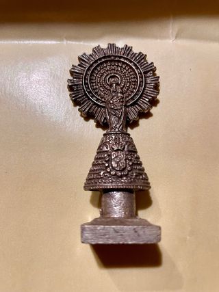 Arte religioso/ pieza plateada virgen del pilar