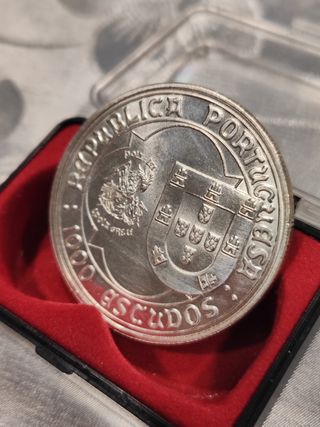 Moneda plata 1000 escudos 1995 Portugal
