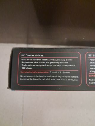 Juntas toricas 420 unidades 