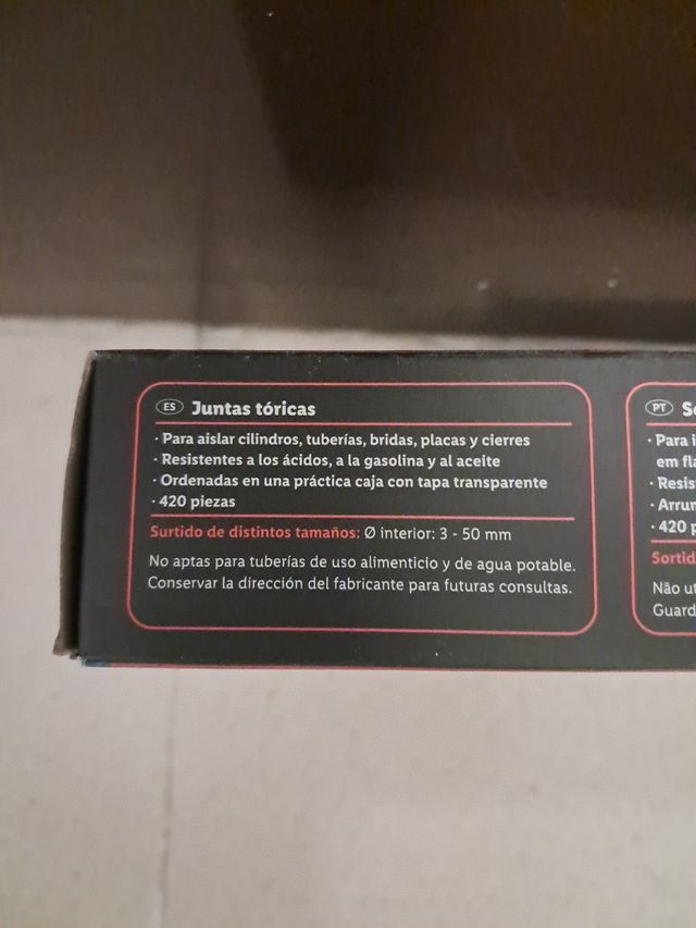 Juntas toricas 420 unidades