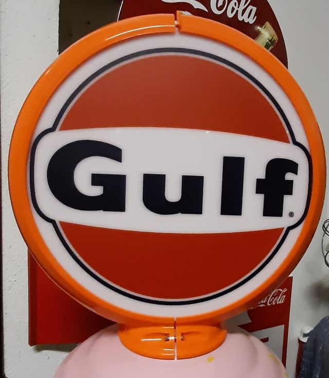 Globo Gulf per pompa benzina anni 50 60